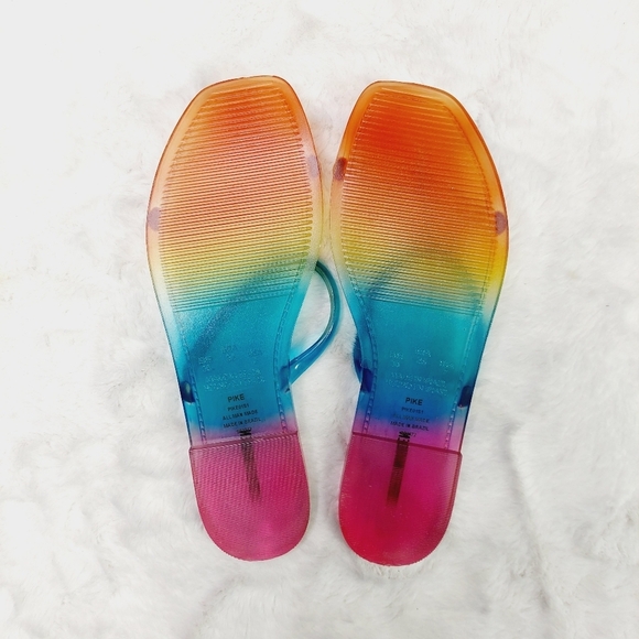 New Abound Bundle of 3 Silver/Black/ Multi Gelly Double Strap Sandals S182 - Picture 9 of 11